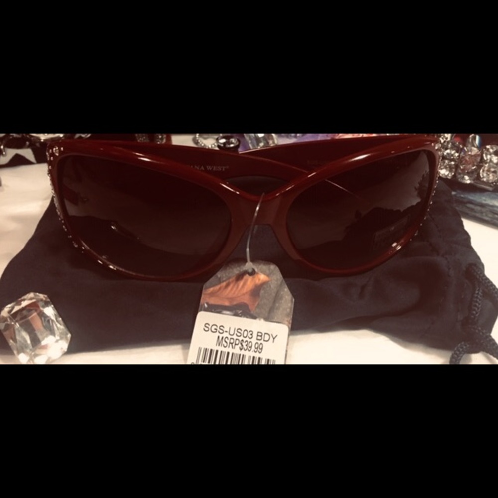 LAST PAIR MONTANA WEST SUNGLASSES UV 400 Burgundy